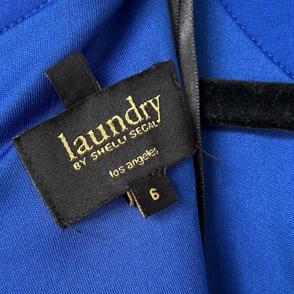 Laundry by Shelli Segal Women's Cobalt Blue Keyhole Dress Size 6 - Picture 4 of 5